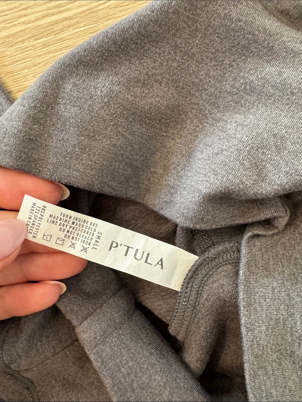 P'tula Charcoal Gray High-Rise Leggings. Size small. Worn once - Picture 2 of 3